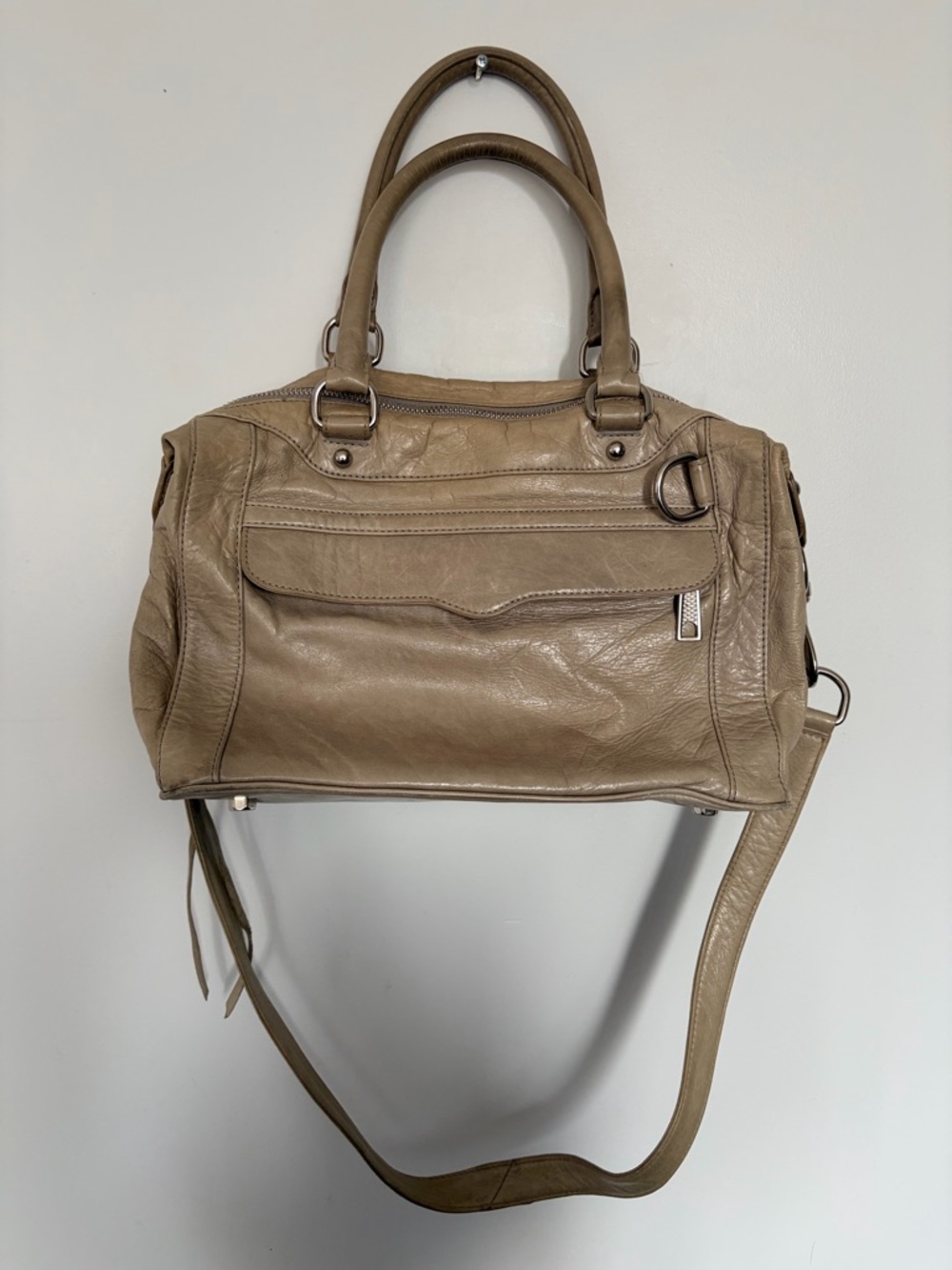 Rebecca Minkoff Taupe Leather Shoulder/Crossbody Bag